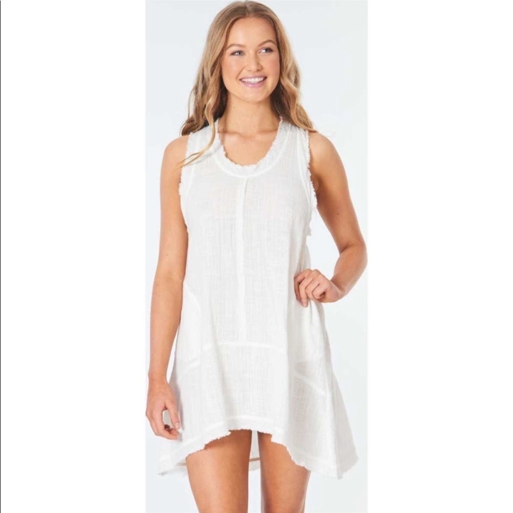 Rip Curl White Sleeveless Beach Tunic Coverup - Picture 8 of 13